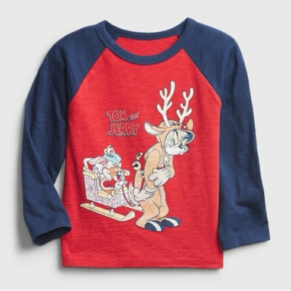 Tom & Jerry Christmas long sleeve shirt - Picture 1 of 1